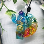 オルゴナイト レジン ネックレス  月×サボテン
