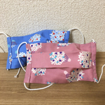 『SALE』【大人用】花束風お花柄２種類のハンドメイドマスク