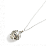 ★シルバーチェーン付き★【バリ島のしゃらん．．．音の鳴るシルバーペンダント】［Silver925］ジャワンタイプのガムランボール／神秘の光の模様　（18mm）  