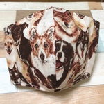 【オーダー品】　立体マスク　犬柄　ハンドメイド　大人用　インナーマスク　布マスク