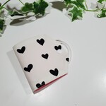 ハート柄マスクの仮置きケース 　マスクポーチ
