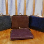 がま口　財布　二つ折り財布