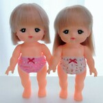 メルちゃんサイズ　パンツ２枚セット　小花柄とハート　服　パンツ