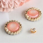ゴールドサークル　ノンホールピアス①ピンク