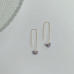 タンザナイト小粒ピアス*14kgf