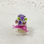 ミニチュア＊パンジー(ガラス瓶風)