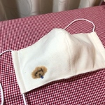 羊毛ワンコ刺繍布マスク