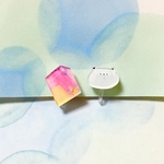 ノンホールピアス（くまさんとかけら）