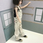 再販　オフ白のオーバーオール　ブライス・りかちゃん