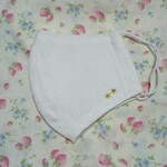 接触冷感＊夏用立体マスク*刺繍入り/リネン/クールマックス