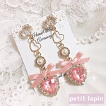 【 ファンシーハートピアス イヤリング 】 ハンドメイド