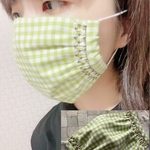 スモッキング風　ハンドメイドマスク