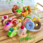 【再販④】新☆おままごと☆フェルトでドーナツ&パン&ロールケーキ屋さん