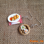 再販！餃子とシューマイセイロのピアス