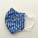 立体布マスク ギザギザ青