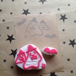【NEW】ハロウィン 親子おばけ 消しゴムはんこ 