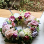 薔薇とラベンダーのリース