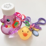 アヒルちゃんのバッグチャーム　シャボン玉パープル