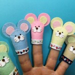 お話指人形「５色のねずみ」