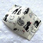《再販》みぽりん様専用ページ♫大人用マスク☆立体マスク☆ハンドメイド☆ガーゼ☆猫☆ねこ☆ネコ☆白☆にゃんこ☆かわいいマスク☆おしゃれなマスク☆マスク用ゴム使用☆