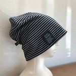 【メンズ】ケア帽子　ボーダーニット帽　　※抗菌　抗ウイルス加工