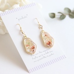 アンティーク風お花柄のピアス/イヤリング