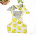 お洒落バンダナ付💕レモンのクールエプロン💕　犬服、犬服ハンドメイド、小型犬服、中型犬、大型犬、フレブル服、フレンチブルドッグ、パグ服、春夏服、誕生日プレゼント、縦切り替え