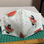 立体布マスク　スイカ猫　マスクキット