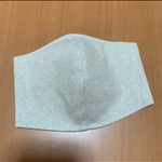 YUWAハーフリネン　× ミューファン　ノーズワイヤー入り　立体マスク　キナリ