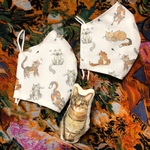 接触冷感 🐧★ ＵＶカット 生地使用！ ねこ 😻 大人 サイズ 猫 洗えるマスク ますく 〈大人 M サイズ相当〉 猫柄 ◆ 立体 マスク 夏向け