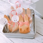 リボンうさぎのシール