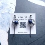 ◯planet motif pierce(ラピスラズリ)  ステンレス ピアス  