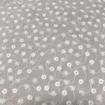 ミニミニフラワーコットン刺繍レース生地　オフホワイト