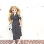 リカちゃん  服 ジャージーワンピース