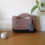 Hoooked  バッグ11（black×beige）