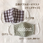 立体ガーゼマスク【キッズサイズ】男の子にも。