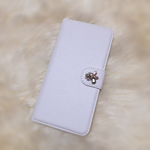 華やかなビジュー付きiPhone手帳型ケース