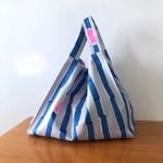 レジ袋型エコバッグ XL/bamboo:blue×pink