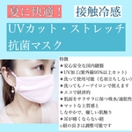 《グレー2枚組》UV加工・接触冷感・エコな洗えるマスク〜除菌済〜