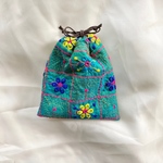 インド刺繍ミニ巾着⑥