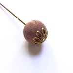 花座金ちりめんボールのかんざし