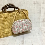 liberty＊持ち手が着くポーチ【フェリシテ＊ピンク】リバティ ラミネート