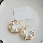 インポート パールフープ ピアス&イヤリング 