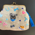 KO様用刺繍がま口ポーチ