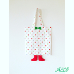 送料無料☆足付き(A)ECO BAG (vintage dot)