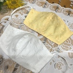 【再】人気送料込⭐️小顔夏用綿レース❤️大人用立体ますく完成品⭐️薄手夏向き