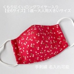 夏用 オゾンで除菌・消臭後発送 チェリー柄の立体布マスク