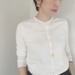 5May20＊ロングコインネックレス Silver92518kgp ゴールド コイン 重ね付け