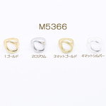 M5366-2  6個  空枠リング 指輪 三角変形 15×17mm  3×【 2ヶ】