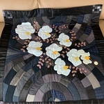 入賞作品！あの胡蝶蘭/パッチワークタペストリー
